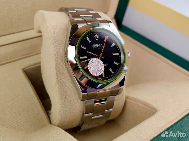 Часы мужские Rolex milgauss lux green