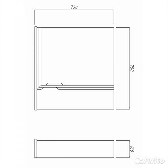 Зеркальный шкаф Рондо 75