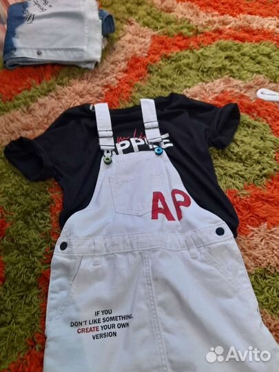 Gulliver для девочки 128, сарафан+футболка