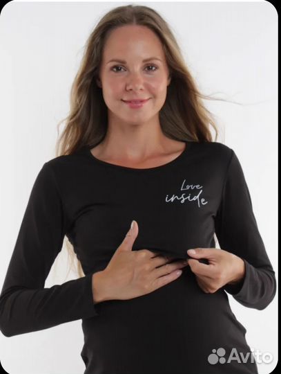 Лонгслив для беременных и кормящих