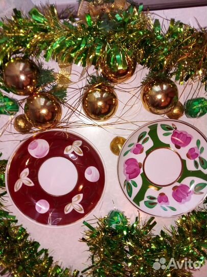 Блюдца из чайных сервизов ссср, тарелки, стол. пр