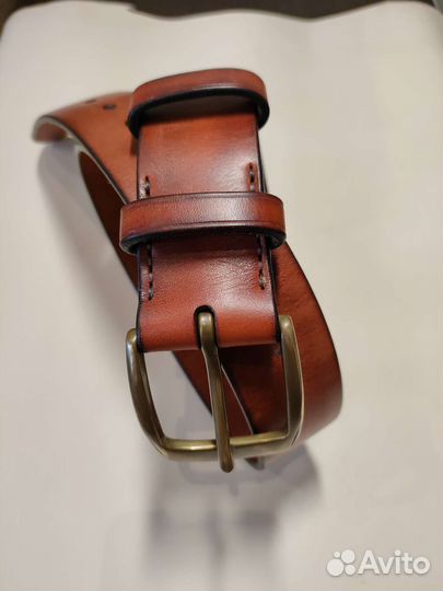 Мужской кожаный ремень ручной работы