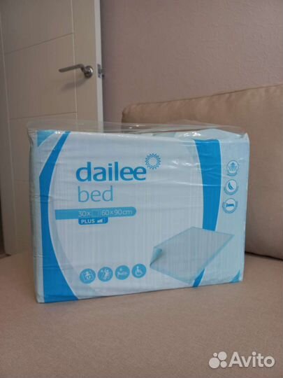 Пеленки одноразовые 60х90 30 штук Deili bed