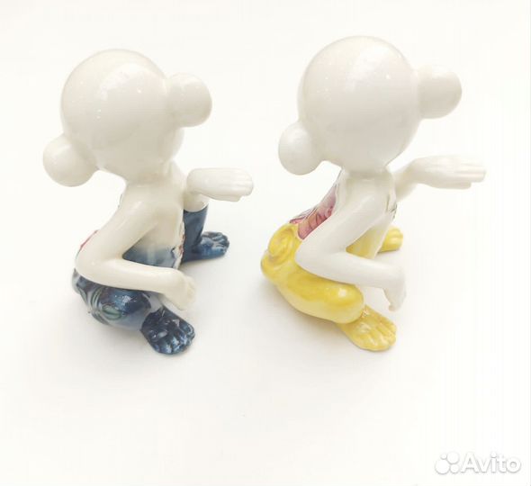 Фарфоровая статуэтка обезьянка Италия