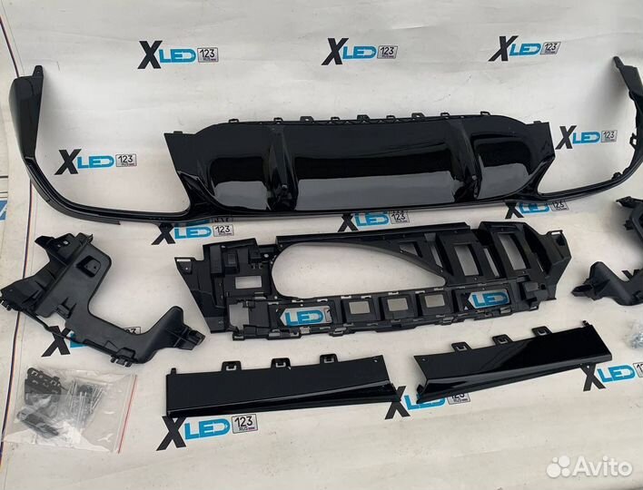 Диффузор заднего бампера Mercedes w213 рестайл