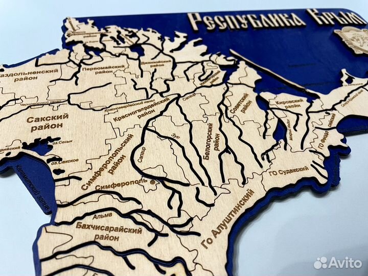 Деревянная карта Крыма