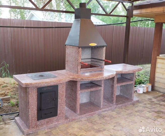 Мангальный комплекс, печь под казан, гриль зона