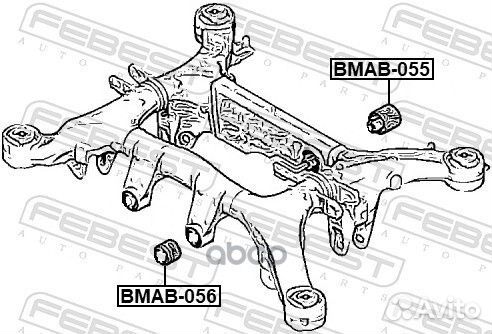 Сайлентблок заднего дифференциала bmab055 Febest