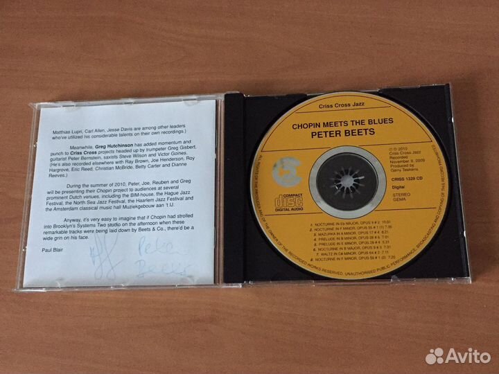 Фирменный диск Criss cross Jazz