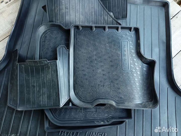 Рено Логан 2 Коврики салона и багажника 5шт