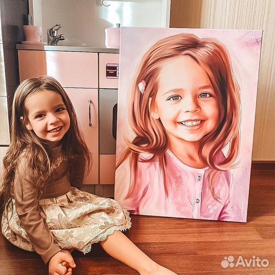 Портрет по фото. 2я картина в подарок