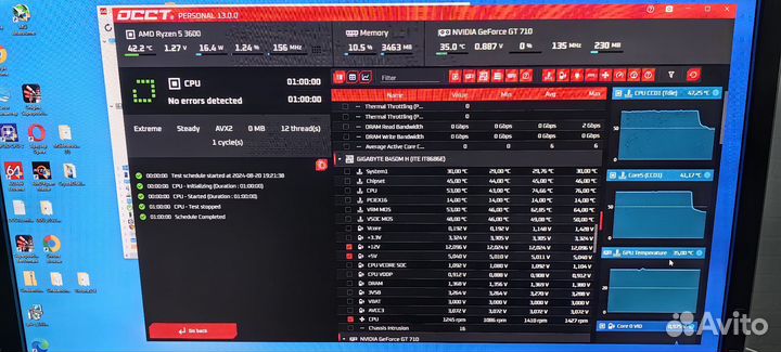 Ryzen 5 3600+ gigabyte b450m h+кулер