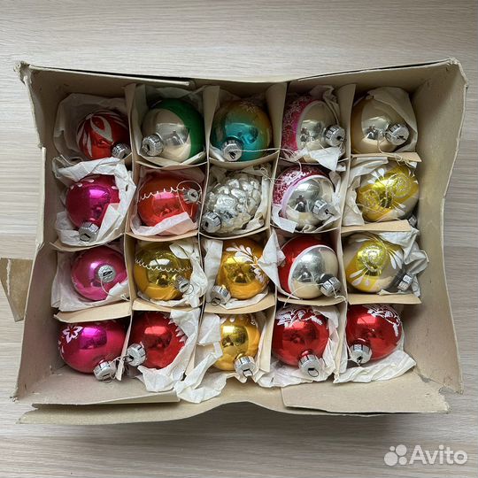 Елочные игрушки шары ГДР