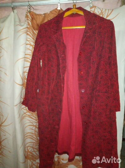 Халат женский вельветовый, ситцевый