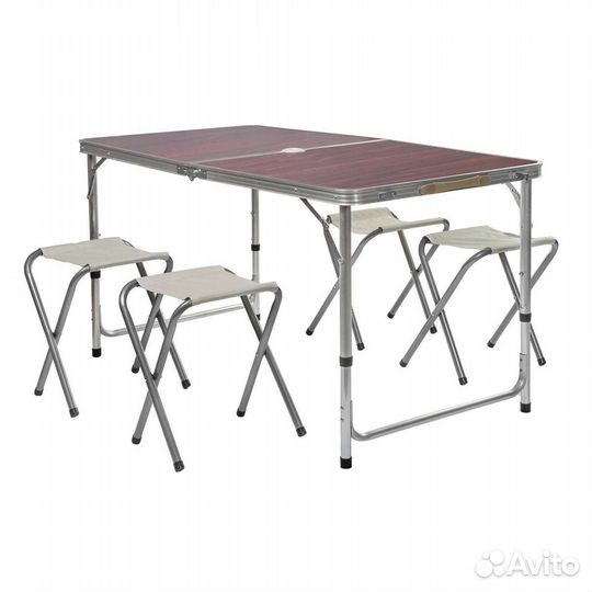 Стол складной туристический 120х60 и 4 стула