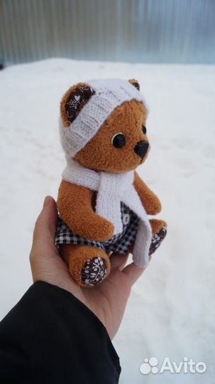 Мишка кот вязаный ручной работы