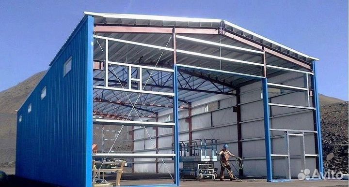 Металлический каркас для склада