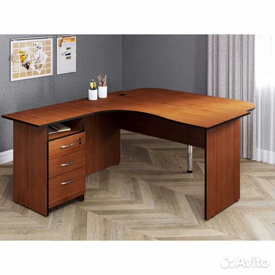 Угловой стол с тумбой Рубин 41 566 для офиса