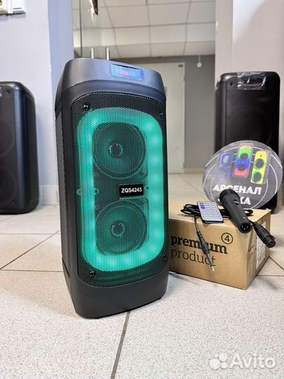 Блютуз колонка портативная - караоке - микрофон