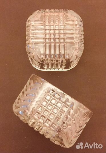 Хрустальные сервировочные вазочки, 2 штуки