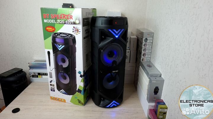 Блютуз Колонка Bluetooth ZQS-6201 60 Ватт v.5