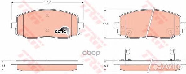 К-т дисков. тормоз. колодок GDB3369 TRW