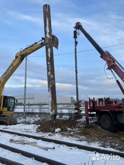 Буронабивные сваи, шпунт бурение