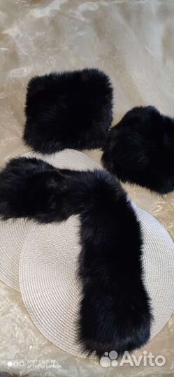 Воротник и манжеты песец