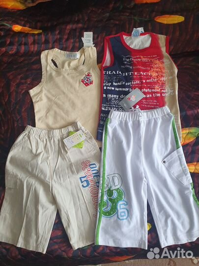 Продам новые шорты и майки для мальчика 122 рост