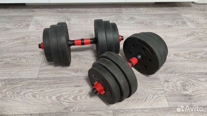 Новые Гантели по 10кг + гриф