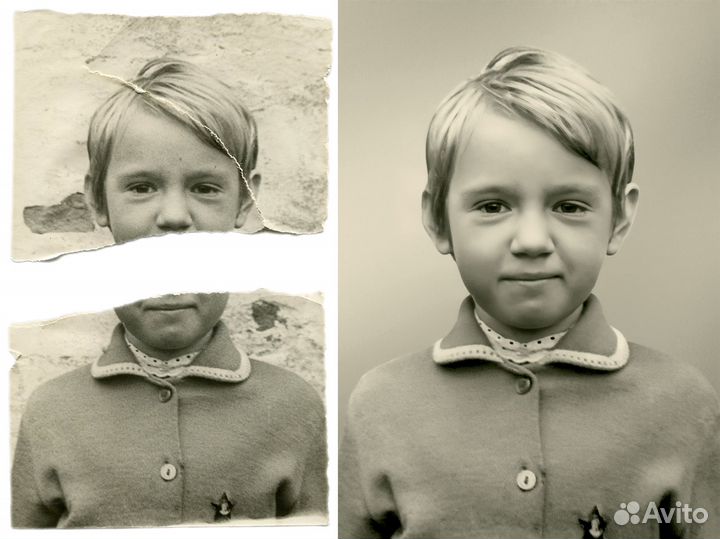 Реставрация фотографий, раскраска, ретушь