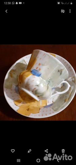 Чашка с блюдцем кузнецова