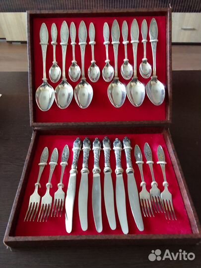 Набор столовых приборов мельхиор СССР
