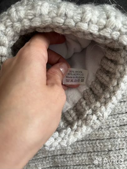 Комплект шапка и снуд женский