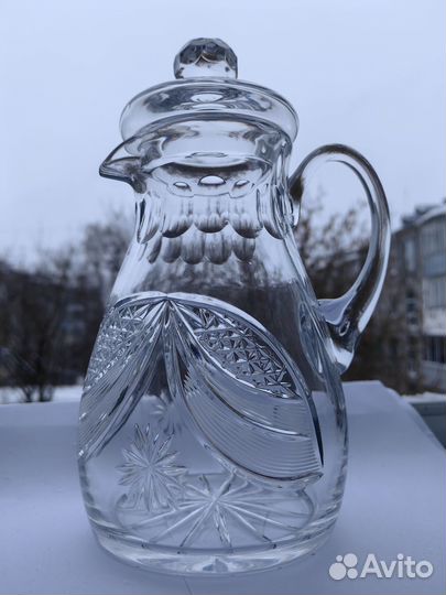 Хрустальный графин с крышкой. СССР