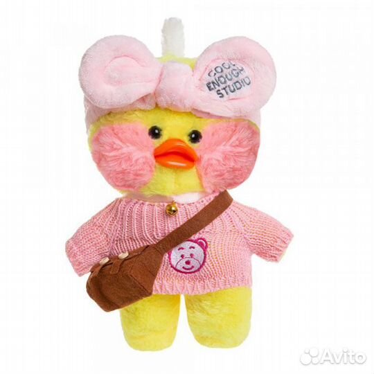 Утка Лалафанфан плюшевая в очках + одежда