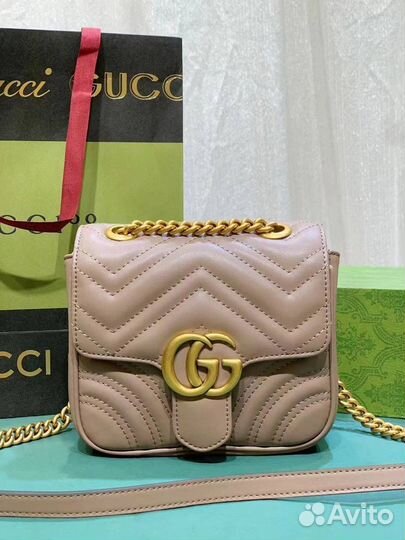 Сумка натуральная кожа gucci с ремешком