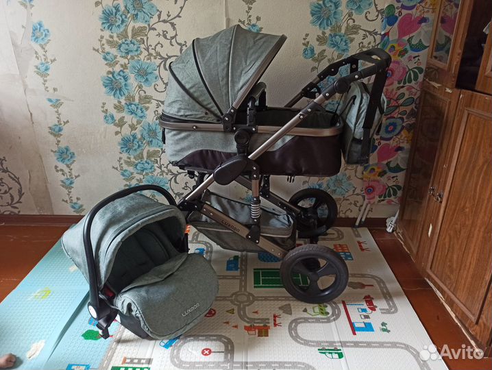 Коляска luxmom 3 в 1 бу