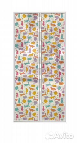 Сетка антимоскитная магнитная на дверь новая