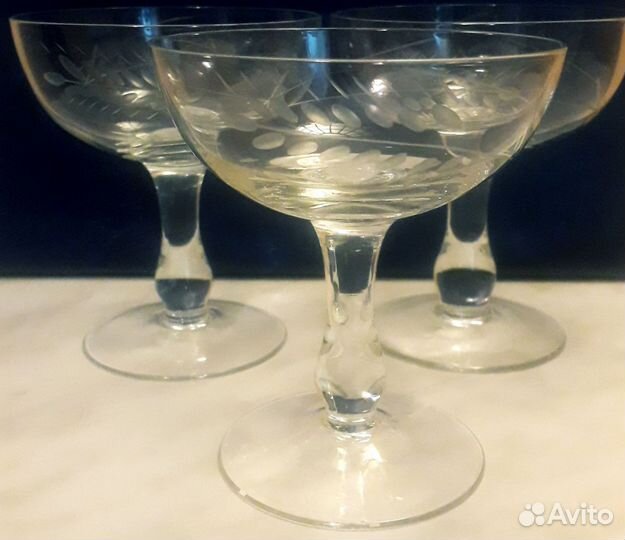 Фужер Креманка Рюмка на ножке СССР винтаж