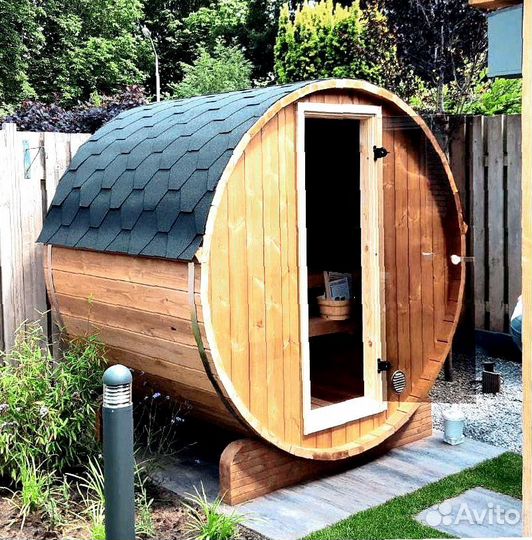 Баня бочка квадро