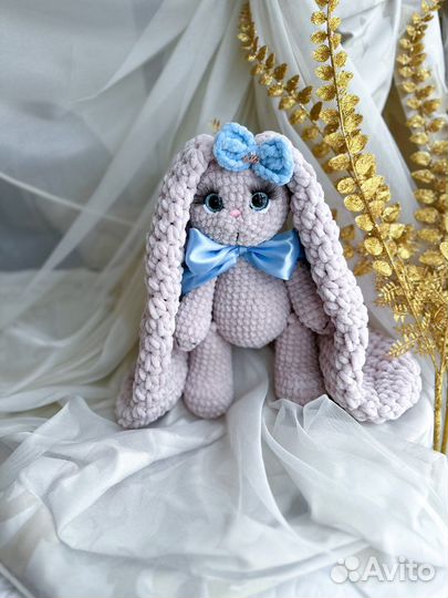 Вязаная зайка, ирушка заяц, зайчик