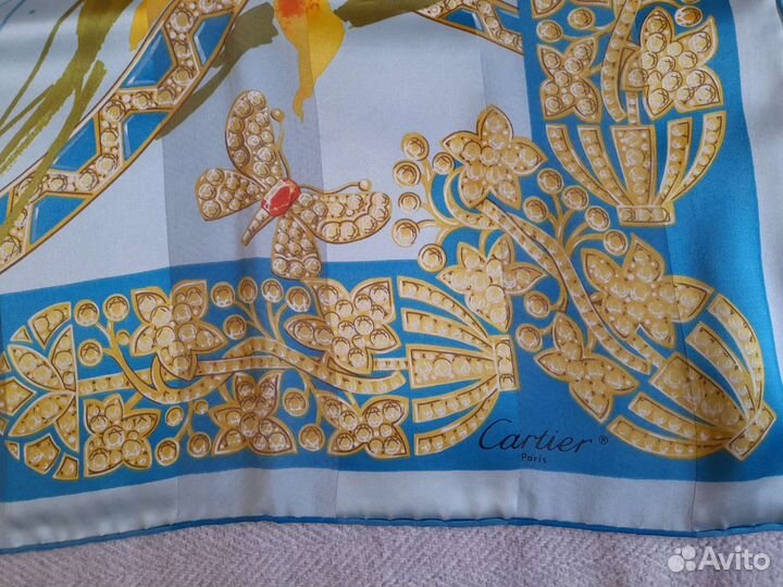 Новый шелковый платок Cartier, оригинал