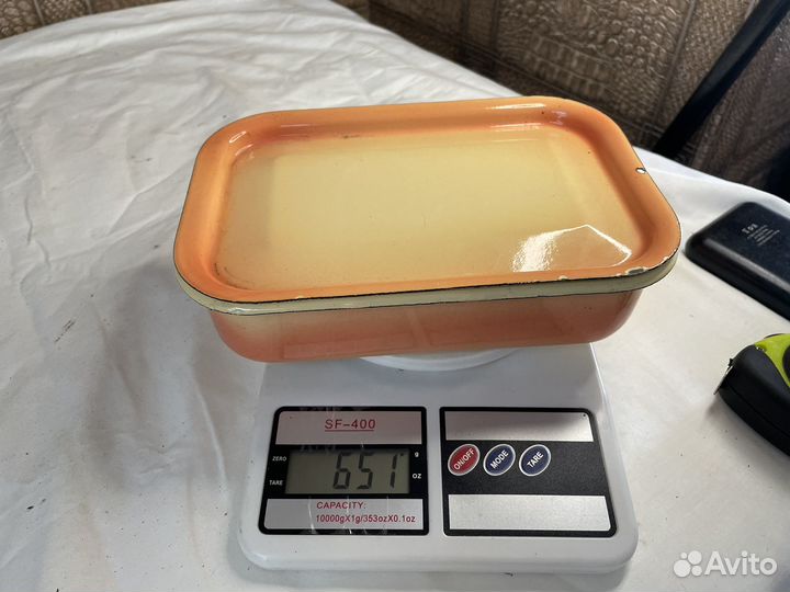 Эмалированная баночка с крышкой СССР