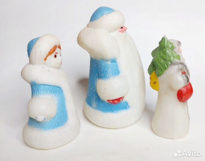 Три Деда Мороза. Пластмасса. СССР