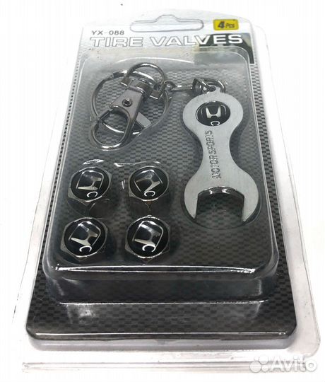 Колпачки на ниппеля - Honda (с ключом/разные цвета