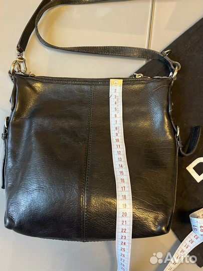 Сумка кросс боди черная dkny натуральная кожа