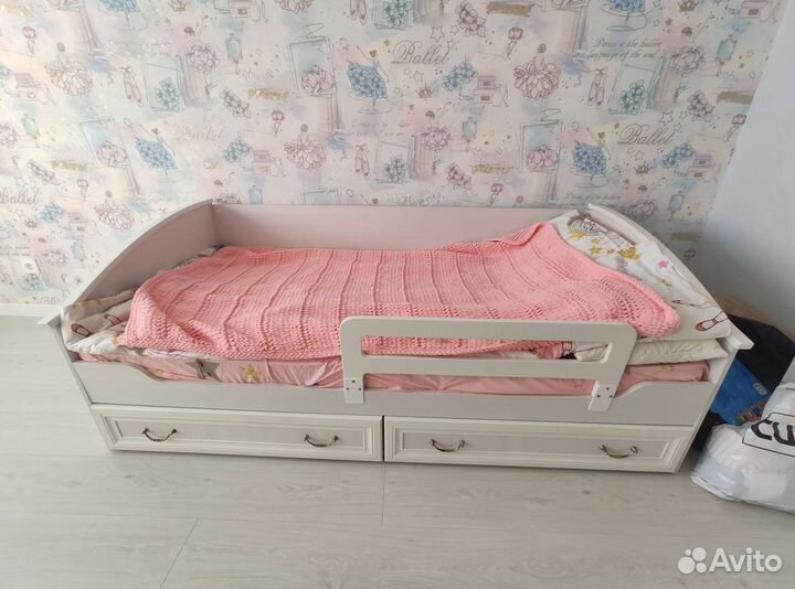 Детская кровать Классика с двумя ящиками