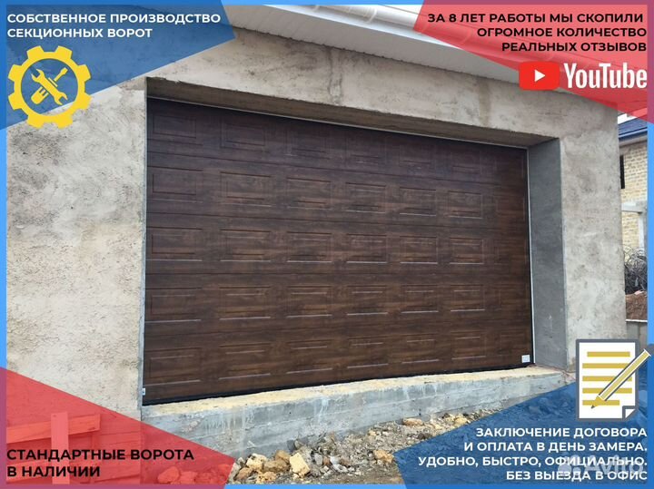 Автоматические секционные гаражные ворота