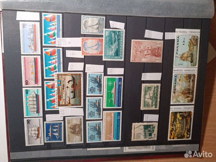 Марки корабли чистые